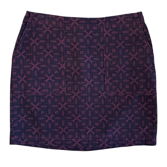 Banana Republic Patterned mini Skirt spring summer office siren cotton sz 6 990 - Picture 1 of 9